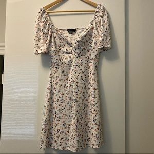 ASOS White floral mini dress